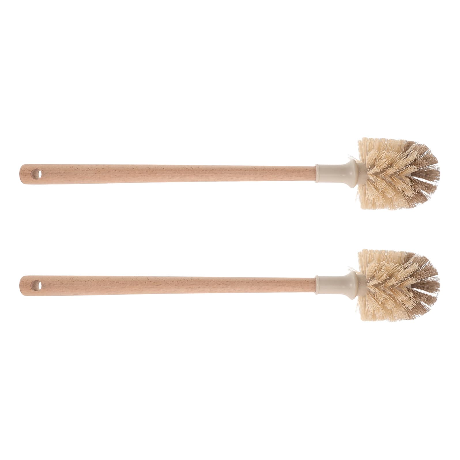 Brosse de nettoyage ménager pour WC Uonlytech en bois | Lot de 2