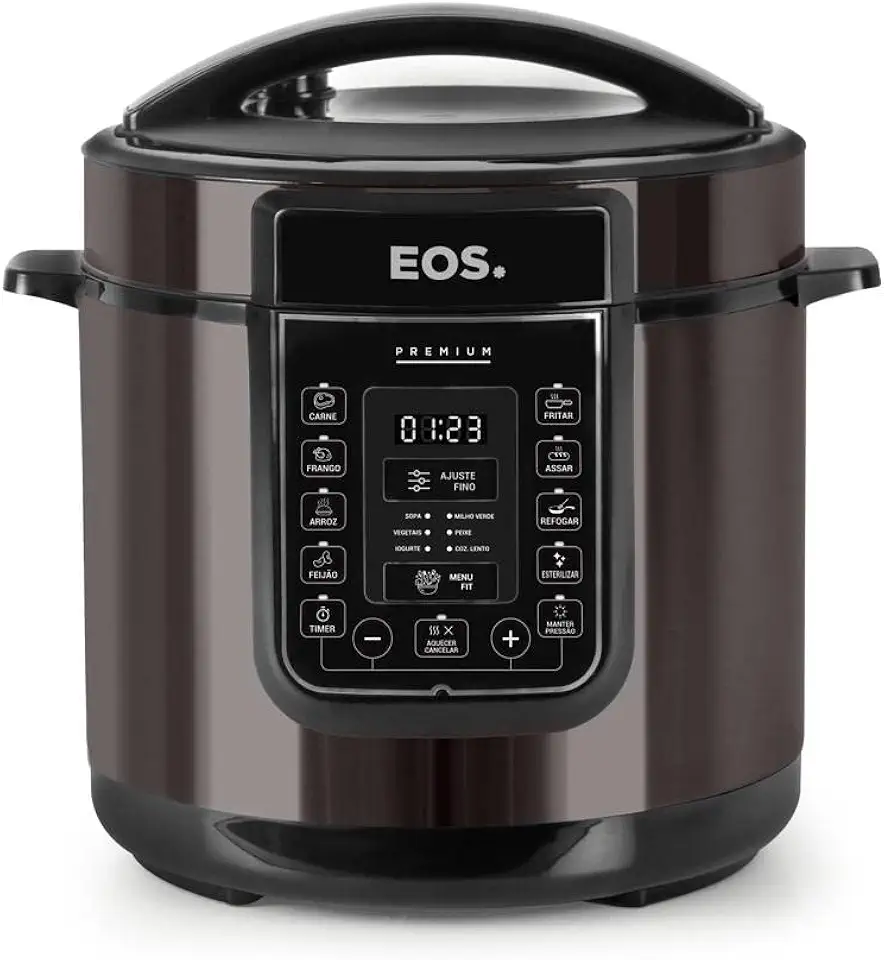 Panela de Pressão Elétrica 6 Litros EOS Multicooker Digital Titanium EPP60DT 110V