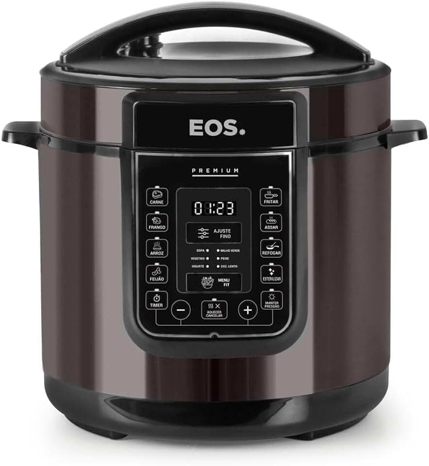 Panela de Pressão Elétrica 6 Litros EOS Multicooker Digital Titanium EPP60DT 110V