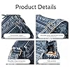 Hperu Sac en jean, sac à main en jean pour femmes décontractées sac à corps croisé en jean PU PUPROPHER JEAN Purse multi-poche de grande capacité fermeture à glissière sans poil sac en jean, lac bleu #3