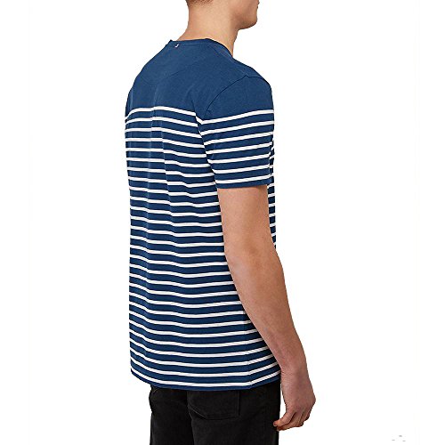 Pretty Green Mens Mens Bretton Stripe T-Shirt in Navy - M