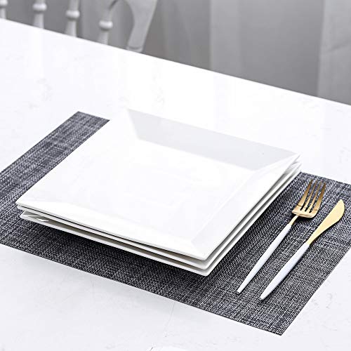 Porlien Classic Square 9.7-Inch Dinner Plate Set Of 3 #TOP2