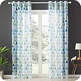 Qualitätsgewebe: Topfinel Voile Vorhänge bestehen aus hochwertigem, reißfestem Material, Gardinen sind mit einer guten Drapierung und Transparenz versehen und haben eine lange Lebensdauer.