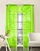 HLC.ME Lime Green 2-Pack 108" inch x 84" inch Window Curtain Sheer Panels