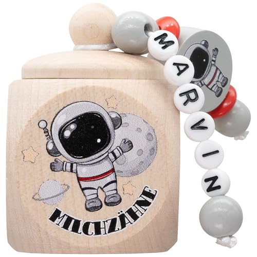 Minipishop Milchzahndose Jungen Astronaut Rakete personalisiert