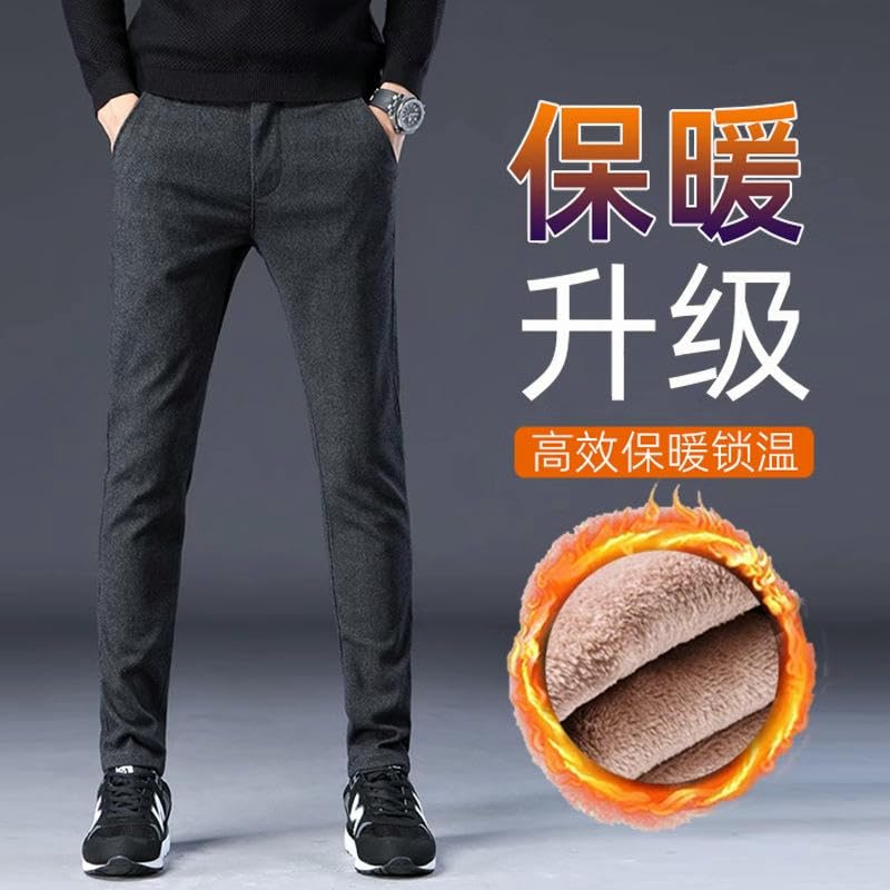 Men's Spring Hong Kong Black Slim Fit Tapered Elastic Business Wrinkle-Free Versatile Casual Pants3