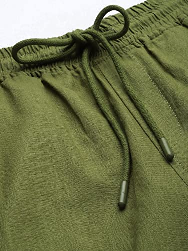 Image of The Indian Garage Co Men Slim Fit Solid Mid-Rise Cargo Shorts