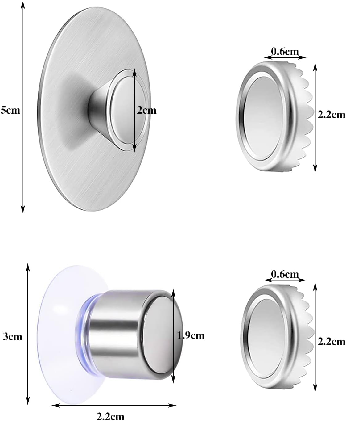 2 Soportes Magnéticos Para Jabón Sin Taladro, Con Ventosa Fuerte, Acero Inoxidable, Para Baño, Ducha Y Cocina, Incluye Tapa Extraíble
