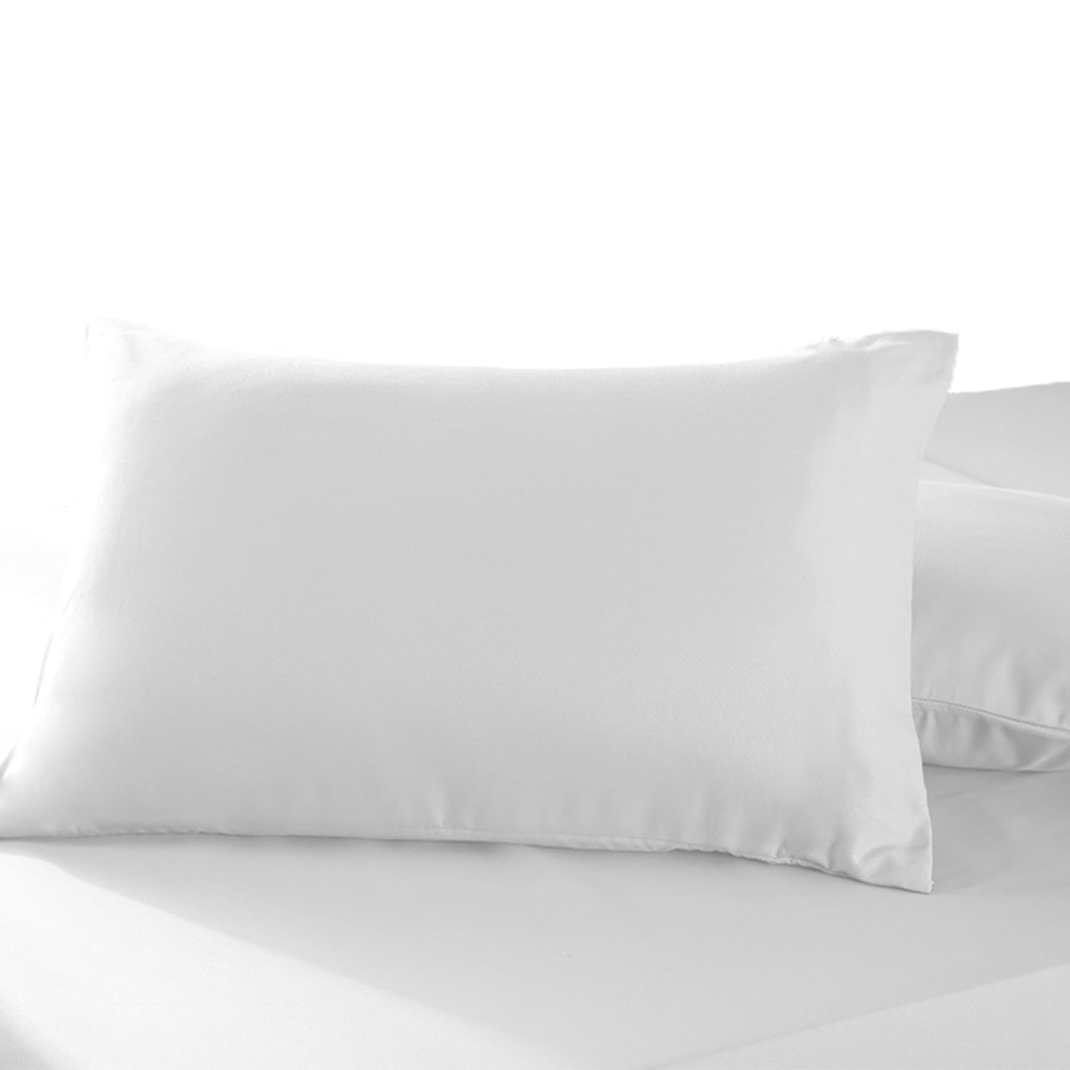 Pizuna 400 Thread Count Cotton Pillowcase 45 x 85 White Set of 2, 100% Long Staple Cotton Soft White Pillow Cases OEKO-TEX STANDARD 100