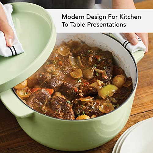 Image of KitchenAid Enameled Cast Iron Dutch Oven /Casserole, 6 Quart, Pistachio