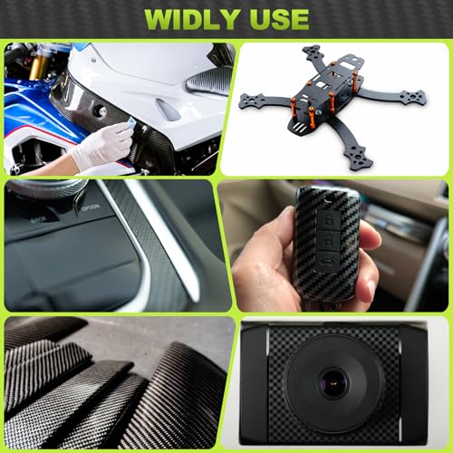 QUARKZMAN 3K Kohlefaser Platte Paneele Blätter 100 x 250 x 1.5mm Kohlefaser Brett Platte Hochglanz Laminat Plain Weave Paneel Blätter Flexibel Für RC Flugzeug Modellauto Autoteile