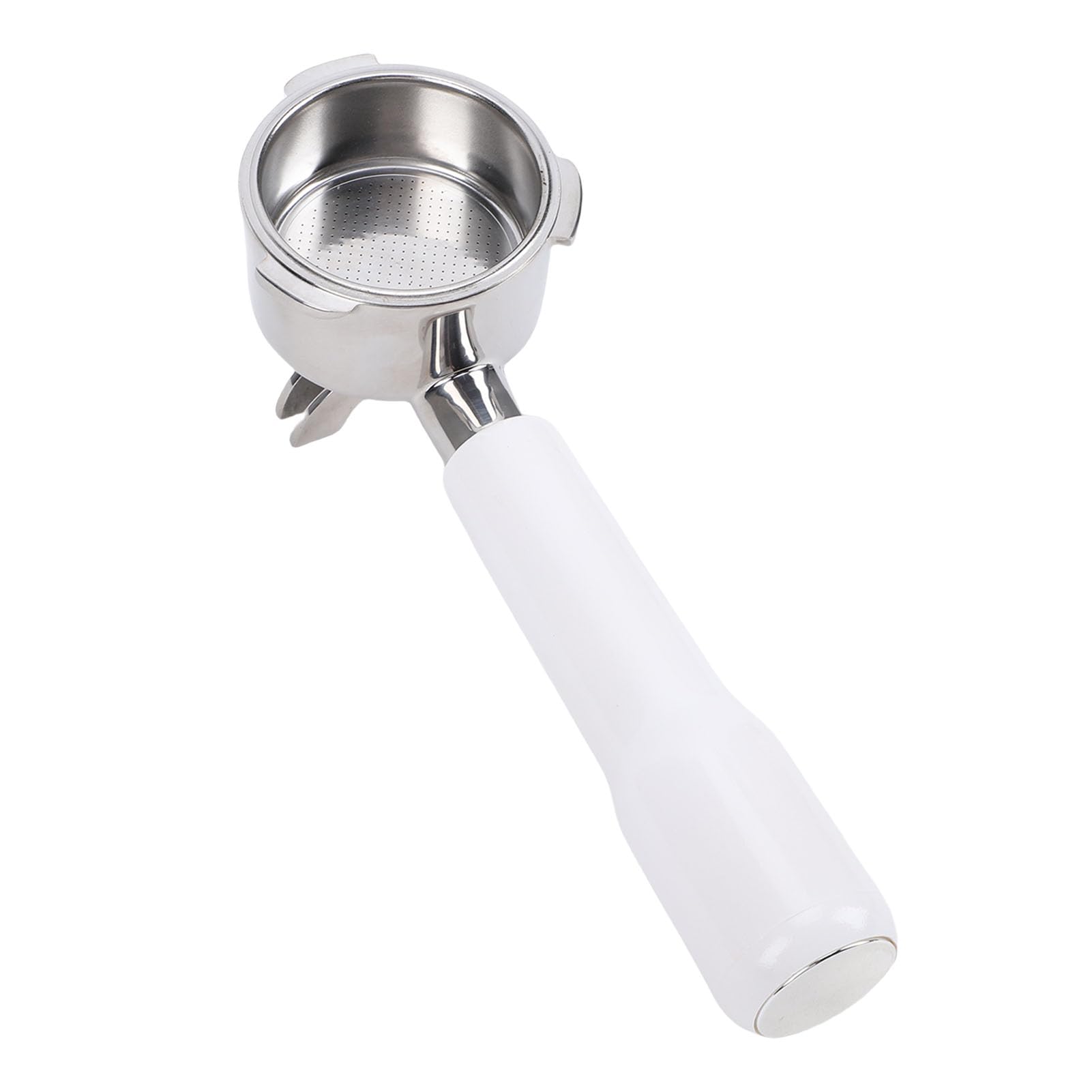 Portafiltro de café de 51 Mm, 3 Orejas Universal con Cesta de Acero Inoxidable para Cafeteras Barsetto Donlim Derlla ACA (WHITE)