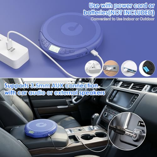 Image of Gueray Portable CD Player with Earphones CD Player for Ca