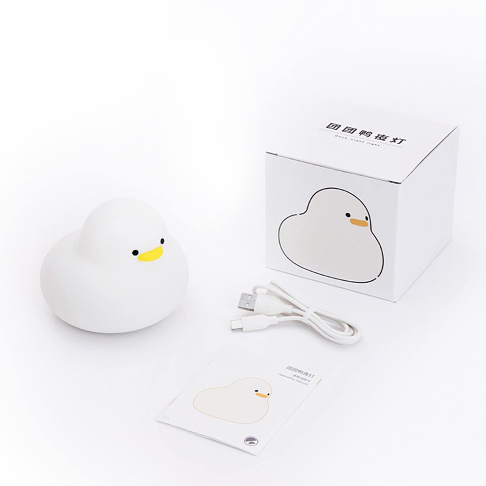 Kaczki Lampka nocna dla dzieci, Śliczne kaczki Silikonowa lampka nocna do pokoju dziecięcego, Akumulator Przedszkole Baby Night Light Touch Light Ozdoba na biurko Prezenty dla dzieci Chłopcy Dziewczęt