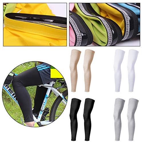 Y-QUARTER Mangas de braço para homens e mulheres, mangas de perna de seda gelada com proteção UV de