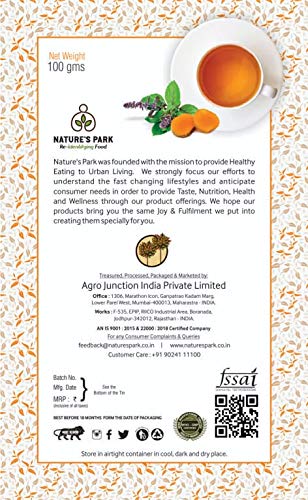 Image of Nature's Park Tulsi Turmeric Green Tea, 100 Gm
