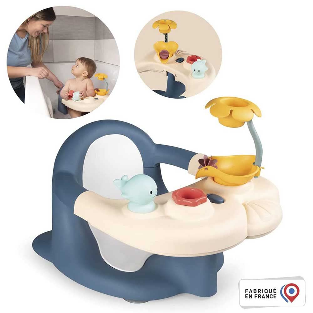 Smoby Little Siège de Bain 2 en 1 Tablette d'Activités Réglable pour Bébé dès 6 Mois Fabriqué en France
