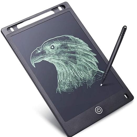 Re-Writable LCD Writing Pad with Screen 21.5cm (8.5-inch) for Drawing with Stylus Pen, for Drawing, Playing, Noting by Kids & Adults