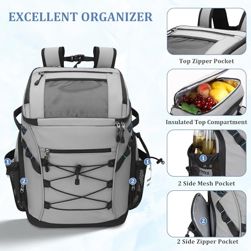 30L Cooler Backpack 48 Can Leakproof Waterproof Insulated Ice Chest - image 4