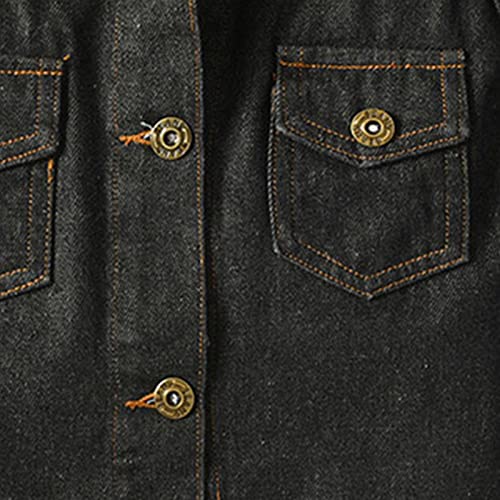 KAGAYD Toddler Kid Baby Boys Girls Denim Jacket Coats Long Sleeve Button Down Casual Overcoat Outerwear3