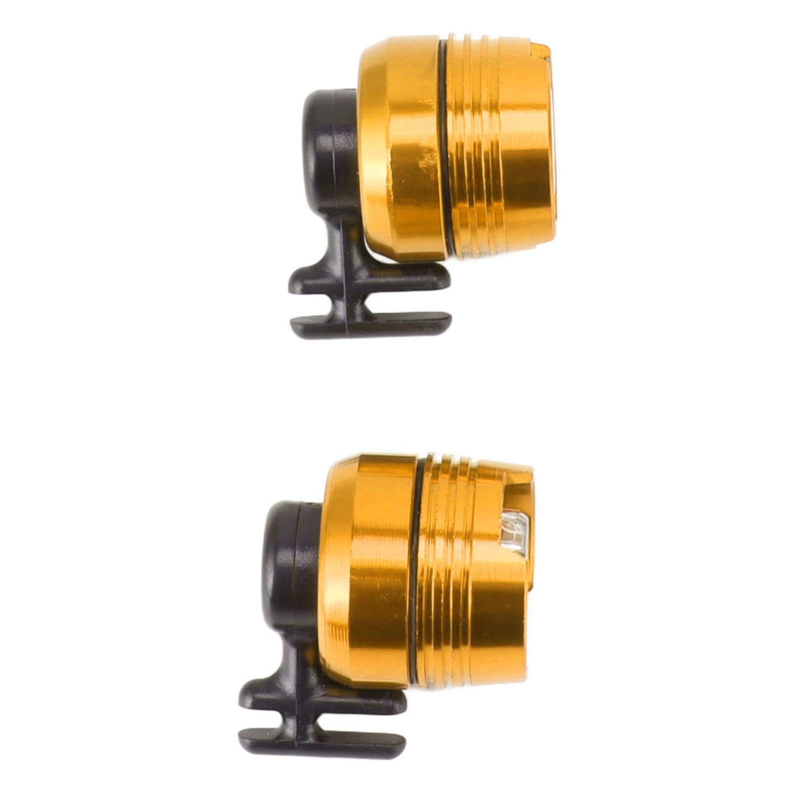 rengu Shoes Light, 3 Lighting Modes Shoes Headlamp 2 Pcs Aluminum Alloy for Cycling (Gold)-picture-36