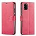 Samsung Galaxy S20 FE 5G Case, Galaxy S20 FE 5G Case, with [Tempered Glass Screen Protector Included] STARSHOP PU Leather Wallet Shockproof Case Kickstand with Pocket Card Slots Magnet Closure -Pink