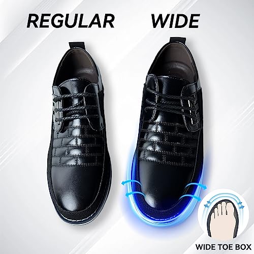 Men’s Oxford Derby Orthopedic Leather Shoes Formal Luxury Business Dress Shoes Lace-Up Walking Driving Loafers Dress Sneakers,Brown,12 #TOP2