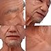 YIQI Silicone Realistic Old Man Face Silicone Mask for Cosplay Halloween Handmade Costumes (Ivory white)