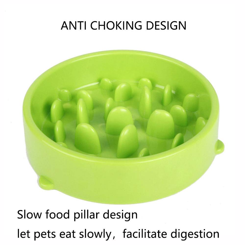 HB PET Ciotole per Cani Gatto,Plastica Cani Gatti Ciotola Lento Antiscivolo Animali Vassoio Evitare di Animale da Mangiare Troppo e Rimpinzarsi, Anti Ingozzamento Anti-soffocare, Slow Food Dog Bowl