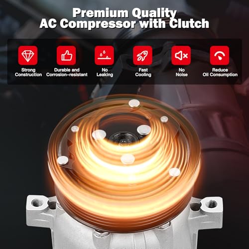 Image of CCIYU AC Compressor w /Clutch for Chevrolet Astro 4.3L 1987-1989,1992