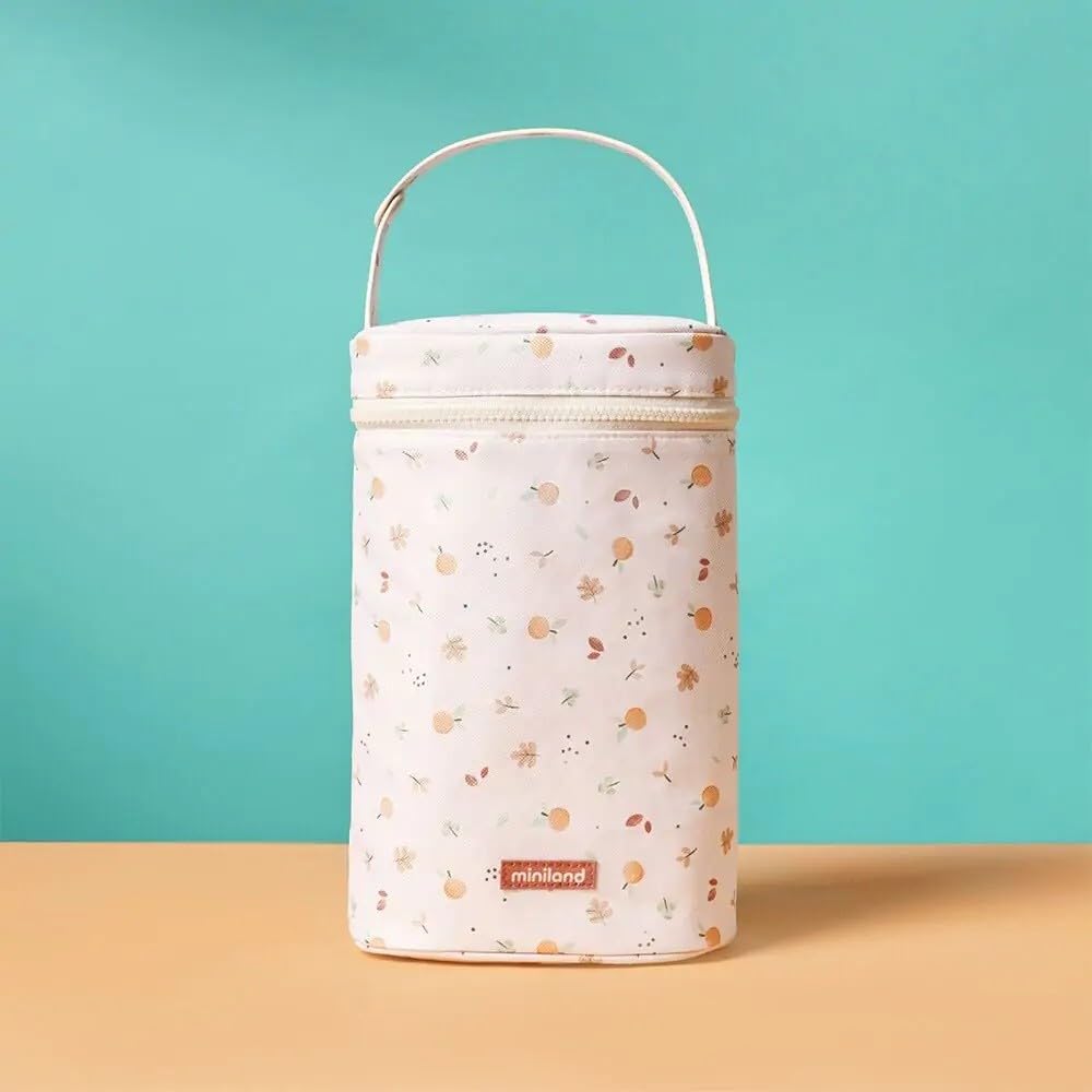 Miniland - Borsa Isotermica per Termos e Biberon Thermibag Double | Custodia Termica Porta Biberon e Bevande | Borsa da Trasporto con Manico, Chiusura a Cerniera e Isolamento Extra (Valencia)