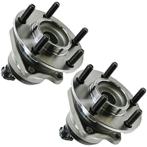Image of TRQ 2 Piece Rear Wheel Bearing & Hub Assembly Set Compatible with 2001-2007 Chrysler Town & Country 2001-2003 Voyager Dodge Caravan Grand Caravan