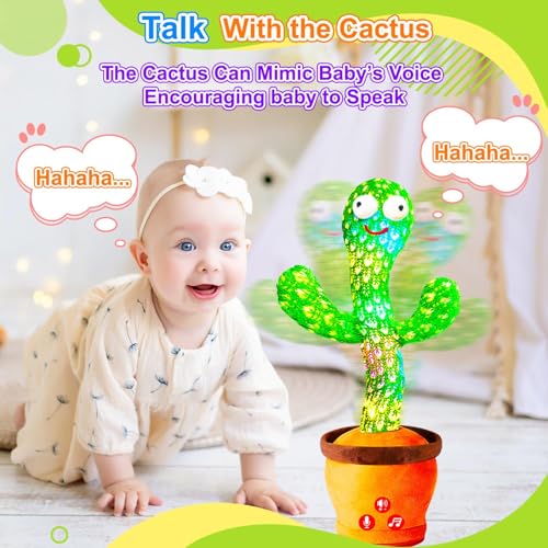 image for Vitosup Rechargeable Dancing Talking Cactus Toy for Baby, Volume Adjus