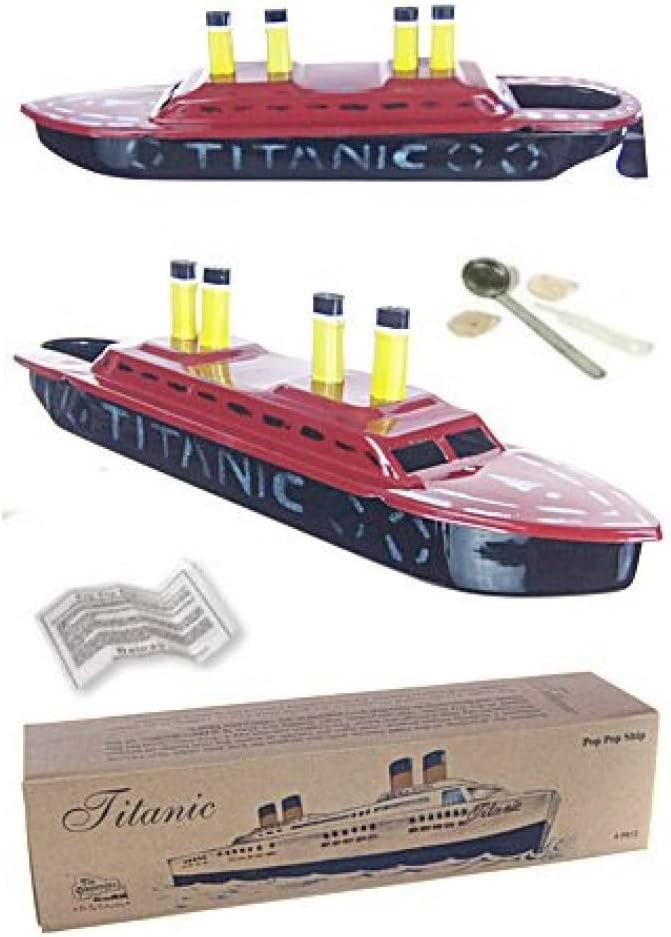 TinToyArcade Titanic Tin Pop Pop Boat Candle Powered