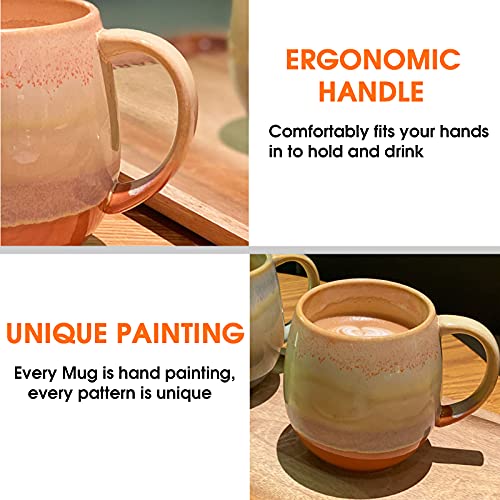 Large Coffee Mugs 16 Oz For Men/Women, Vivimme Coffee Mug Set With Spoons, 2-Pack Ceramic Tea Mug For Soup, Hot Cocoa, Funny Tea Cups For Office And Home, Coffee Mugs For Couples, Engagement Gifts #TOP6