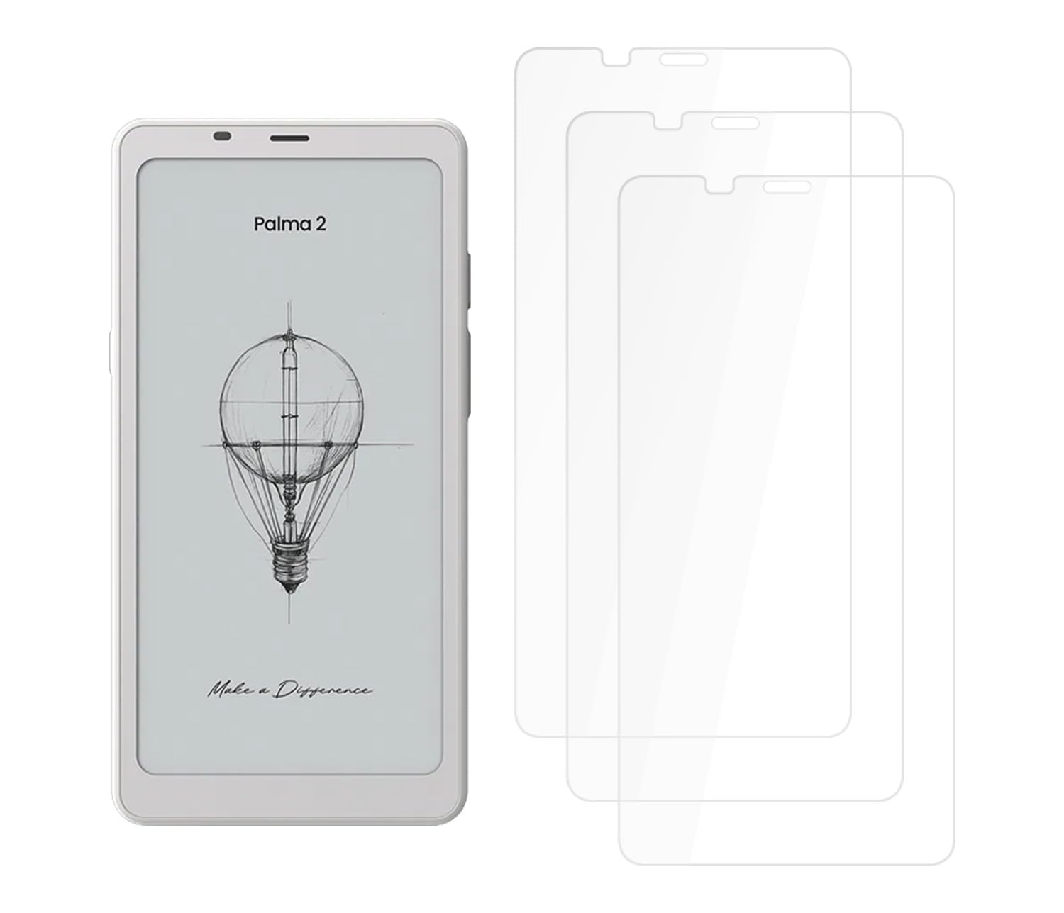 SCDIYEER Screen Protector 6.13 Inch Tempered Glass,For BOOX Palma2 Scratch-Resistant (3PCS high-definition)