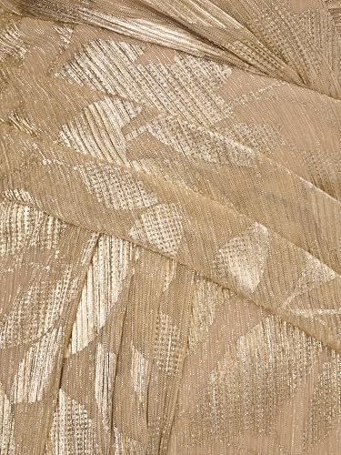 Image of Adrianna Papell Foil Leaf Draped Gown