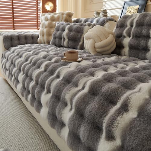 Housse de canapé en peluche douce antidérapante 90x240cm - 2