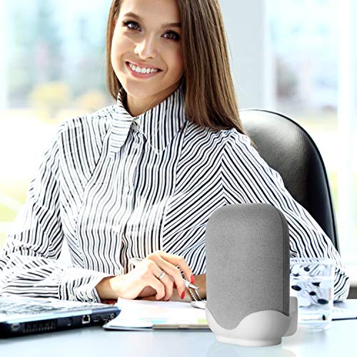 honecumi Soporte de pared para Google Nest Audio | Google Nest Audio Soporte de escritorio para altavoces | Soporte de pared para Google Nest asistente de voz - Blanco elegante