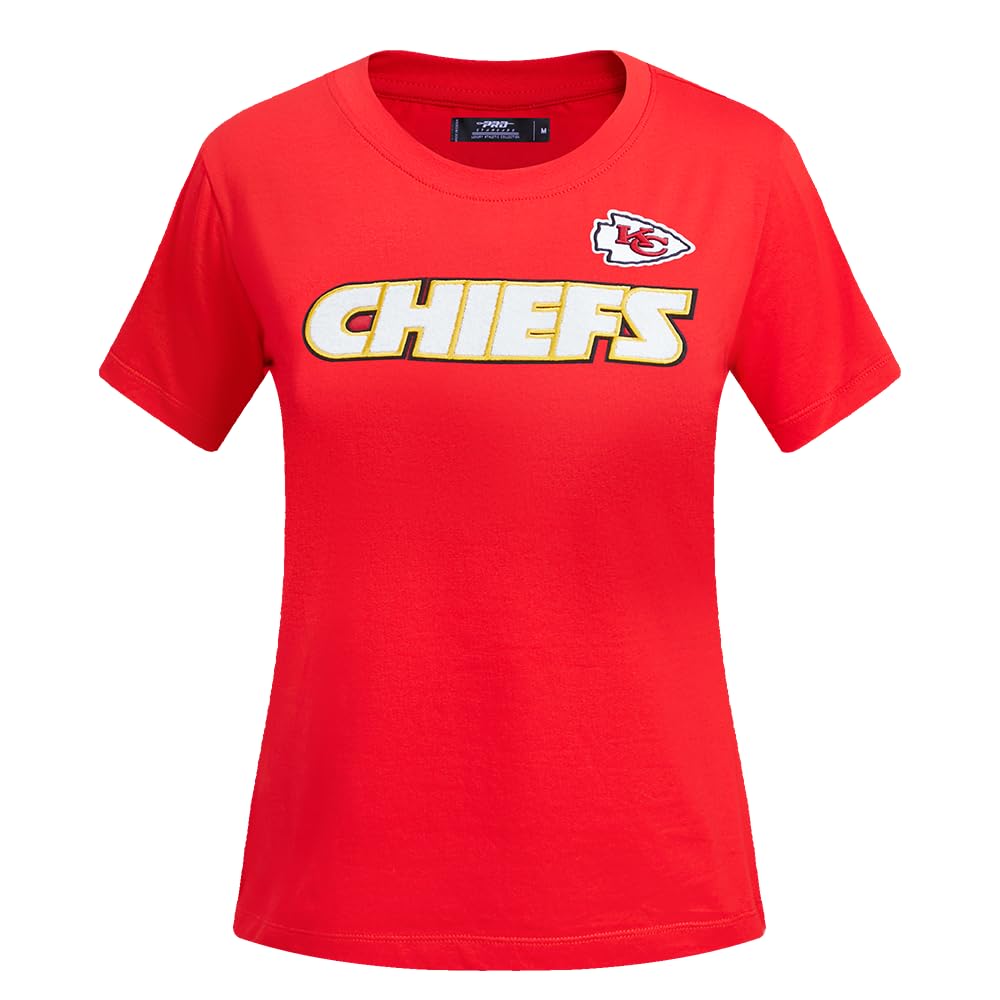 Pro Standard Womens NFL Kansas City Chiefs Classic Chenille Short Sleeve Slim Tee Red M