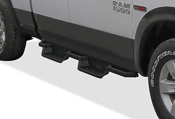 APS Stainless Steel Pocket Steps Running Boards Side Bars Compatible with Dodge Ram 1500 2009-2018 Quad Cab