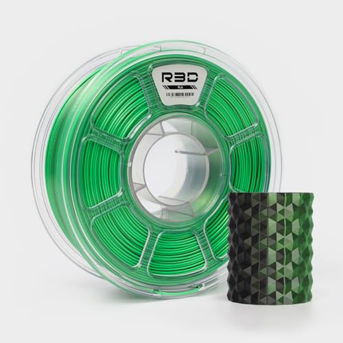 R3D Dual Color Silk PLA 3D Printer Filament Filament, Co-Extrusion, 1.75mm 1KG, 30-370 mm/s High-Speed Printing, 1.75mm,