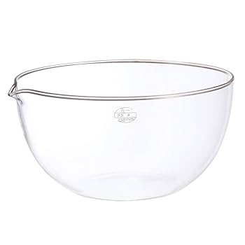 Stonylab Evaporation Dish, Borosilicate Glass Mixing Bowl Flat Bottom Evaporation Basin For Mixing, Evaporating And Dissolution, 150mm