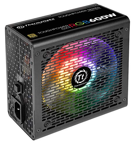 Image of Thermaltake Toughpower GX1 RGB 600W Gold SLI /Crossfire Ready Continuous Power RGB LED ATX12V v2.4 / EPS v2.92 80 Plus Gold Certified 5 Year Warranty Non Modular Power Supply PS-TPD-0600NHFAGU-1