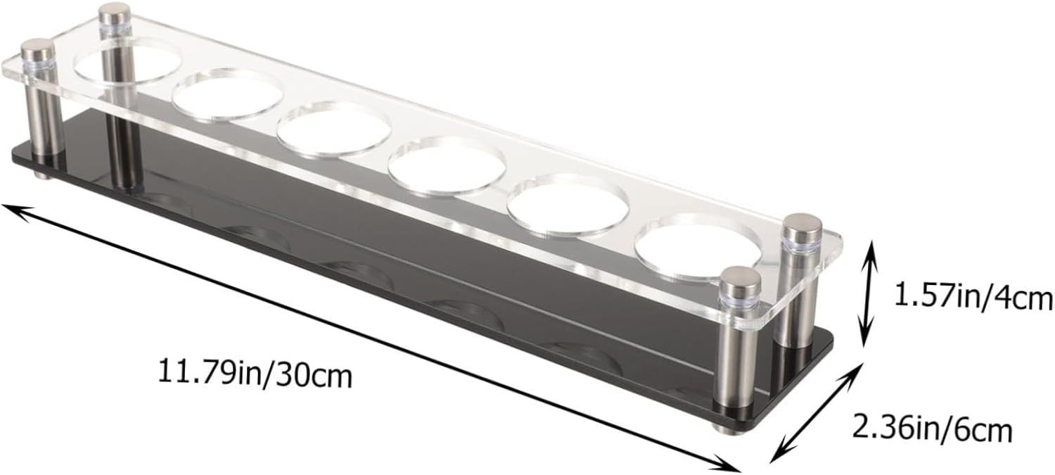 Zerodeko Pcs Shot Glasses Holder Tray Acrylic Serving Tray Heavy Base Shot Glasses Rack