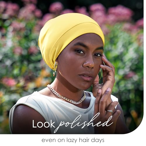 CAPLORD Satin Bonnet for Sleeping, Curly Hair Wrap Sleep for Men, Adjustable Silk Beanies for Women, Silk Hair Bonnet for Sleeping, Sleep Caps for women, Loc Night Cap, Satin Lined Skull Cap Beanie - Thumbnail 5