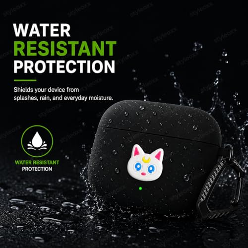 Image of Anvique Silicone Case for OnePlus Buds 4 Pro,Shockproof Protective Cover, Scratch Resistant, Lightweight, Precise Fit with Charging Access (Cute Cat T)