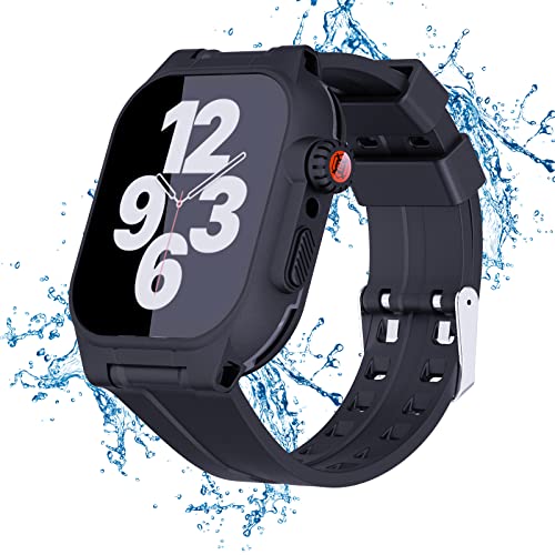 Housse Apple Watch 41mm noire antichoc étanche IP68 série 8 et 7