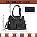 Tigpoy Women's Handbags Fashion Leather Handbags Purses For Women Tote Bag Shoulder Bag Top Handle Satchel Purse (Black)