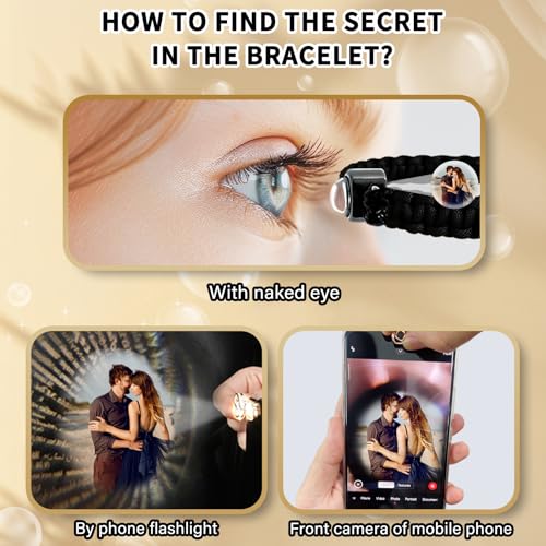 Personalized Bracelet with Picture inside - Custom Projection Bracelets with Photos, Customized Memorial Gifts for Women, Valentines Gifts for Wife Girlfriend3